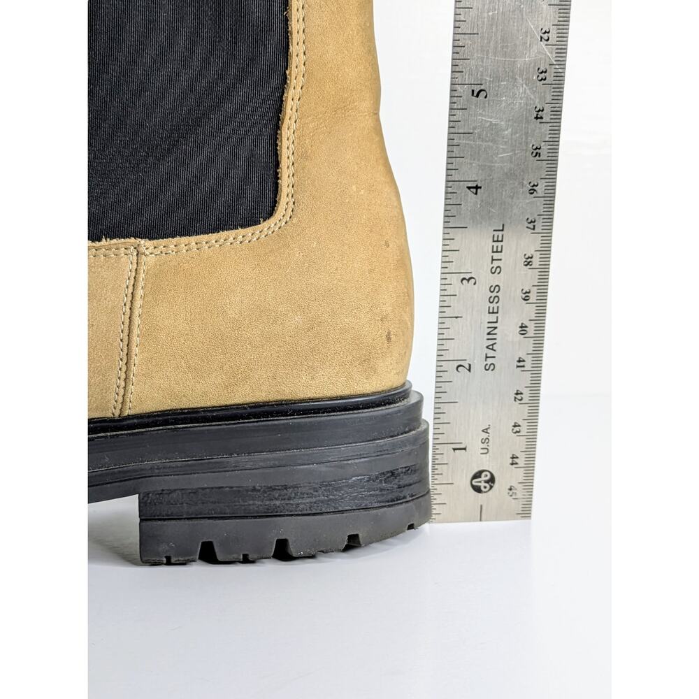 Jenni Kayne Brooklyn Lug Chelsea Boot 39 Walnut Tan Suede Leather Pull On 8.5 - Picture 14 of 14